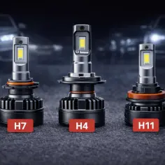 Żarówki H7 LED z homologacją polską. Trzy modele: H7, H4, H11. Nowoczesne oświetlenie samochodowe.
