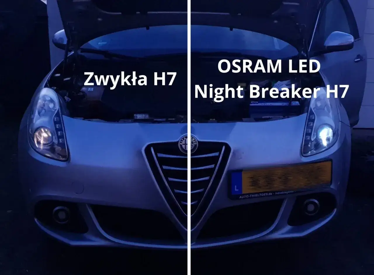 Porównanie świateł: zwykła H7 vs OSRAM LED Night Breaker H7. Sprawdź, jak poprawić widoczność i homologację w Polsce.
